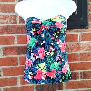 Divided Strapless Top Size S